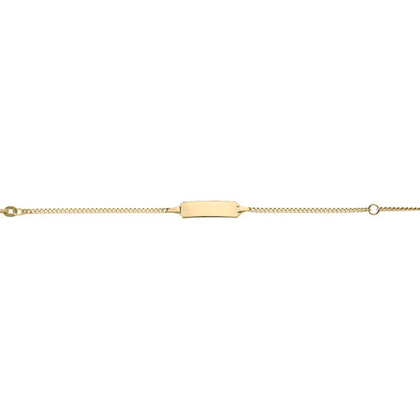 ID-Armband in 585 Gold - Armband mit Gravurplatte - Kind