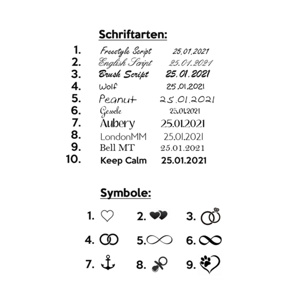 Ring - Gravur innen oder außen "Text und Symbol"