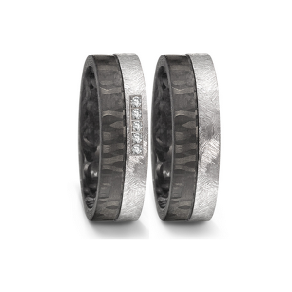Partnerring / Trauring - PAAR - in Tantal und Carbon