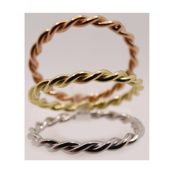 Feiner Ring in Gold - Kordel - 750/ooo
