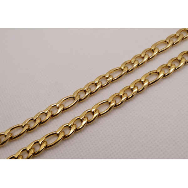 Edelstahl Halskette Figaro gold (ionenplattiert)