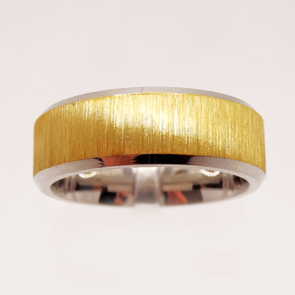 Ring in Edelstahl - gold beschichtet
